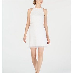 Emblished Blouson Sheath Dress